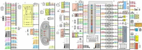 Электросхема панели приборов Лада Гранта (ВАЗ 2190) 